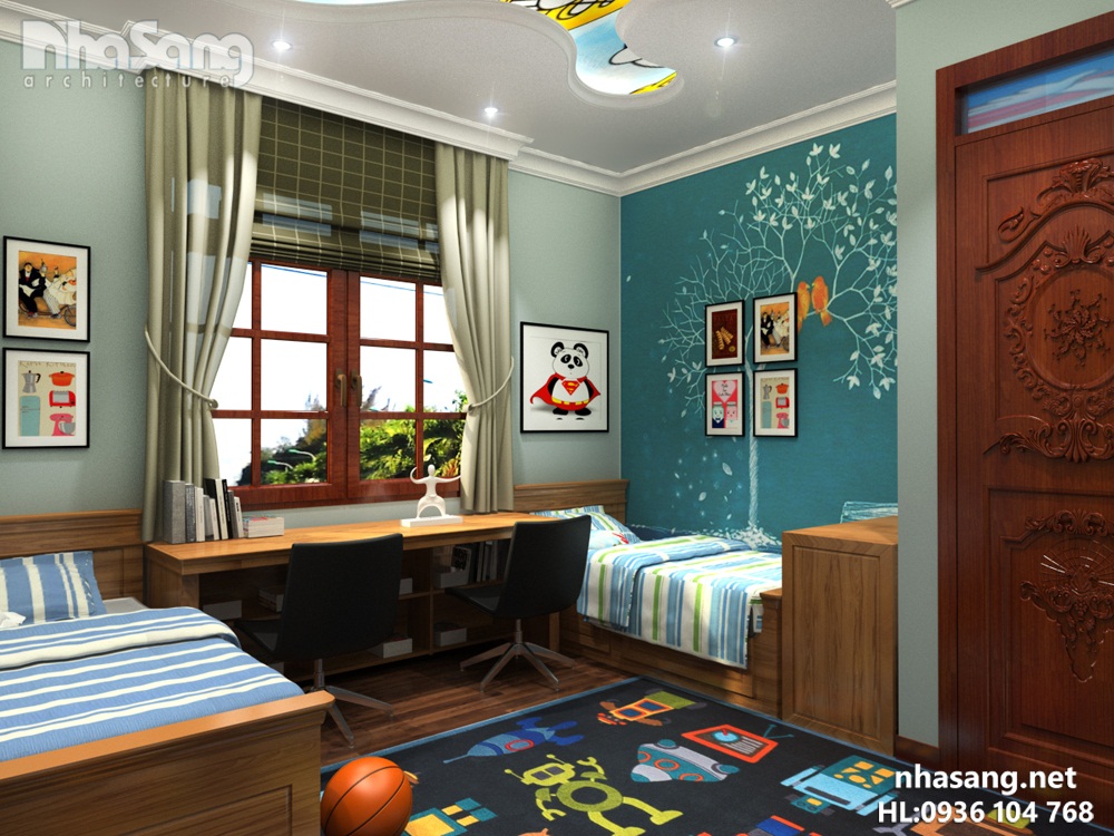 thiết kế nội thất phòng ngủ cho bé